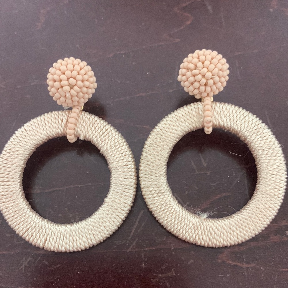 Blush hoop earrings
